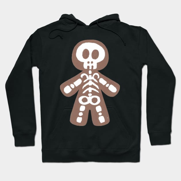 Skeleton Gingerbread Person Hoodie by JadedOddity